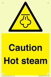 Caution Hot steam